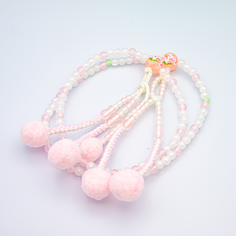 ホワイトリリー ピンク 数珠 8寸（小・女性向け） プラスチック 綿房